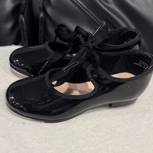Capezio Black Patent Kids Flats